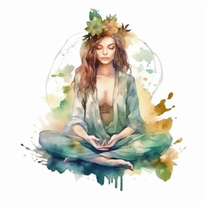 Woman Meditating Artwork